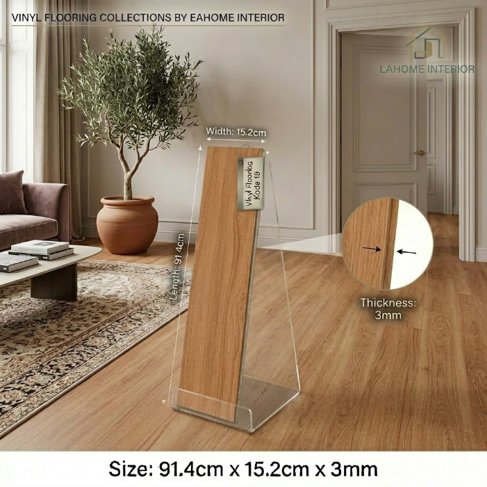 Lantai Vinyl 3mm Premium Kode 19 Warm Oak Wood - EA Home Interior